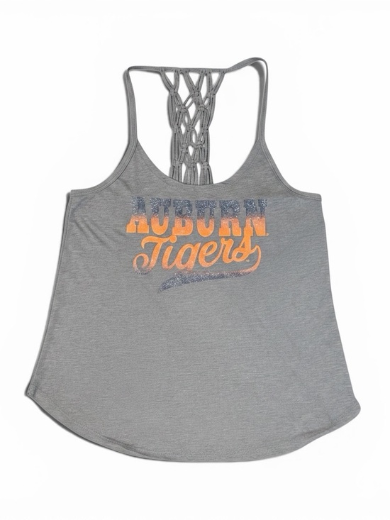 Colosseum Tops - NWT Auburn Tigers Gray Macrame Racerback Tank Top by Colosseum Size Large